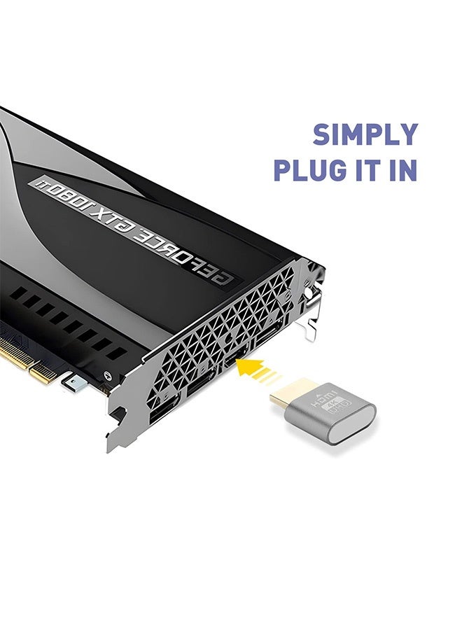 Peachjoy 4K HDMI Dummy Plug, High Resolution Virtual Monitor Display Emulator Adapter, Supports 3840x2160 60Hz, Ideal for DDC EDID, 3 Pcs - Image 3
