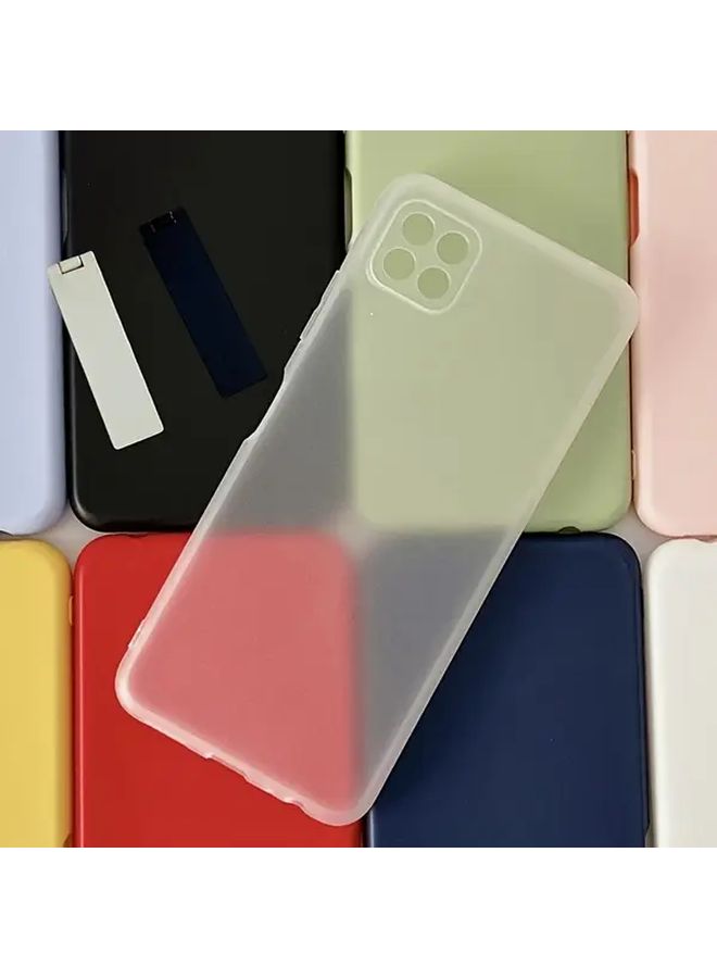 Samsung Galaxy A22 5G 4G Phone Case 2 Pack With Stand White Matte Slim Soft Cover - Image 1