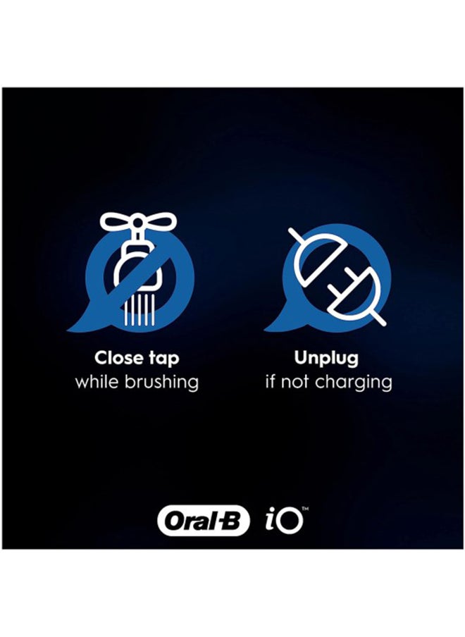 Oral-B فرشاة أسنان Io Series 10 Cosmic Black Ai القابلة لإعادة الشحن، 7 أوضاع ذكية لتتبع الأسنان ثلاثي الأبعاد  - Image 2