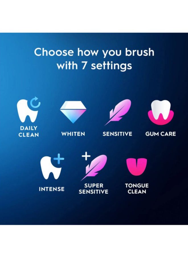 Oral-B فرشاة أسنان Io Series 10 Cosmic Black Ai القابلة لإعادة الشحن، 7 أوضاع ذكية لتتبع الأسنان ثلاثي الأبعاد  - Image 3