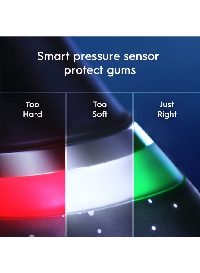 Oral-B فرشاة أسنان Io Series 10 Cosmic Black Ai القابلة لإعادة الشحن، 7 أوضاع ذكية لتتبع الأسنان ثلاثي الأبعاد - Image 5