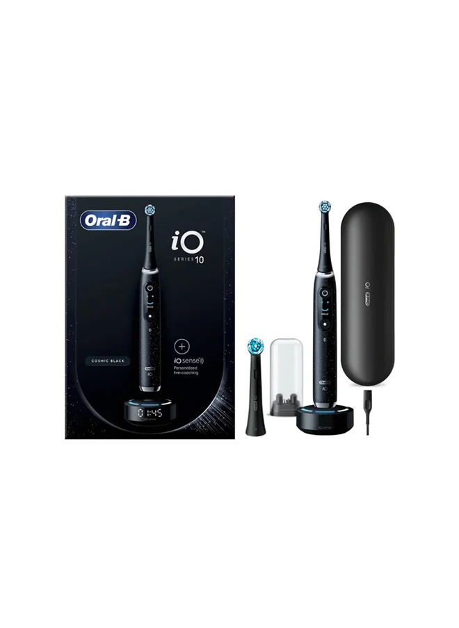 أورال بي Io Series 10 Cosmic Black Ai Rechargeable Tooth Brush, 7 Smart Modes 3D Teeth Trackingr