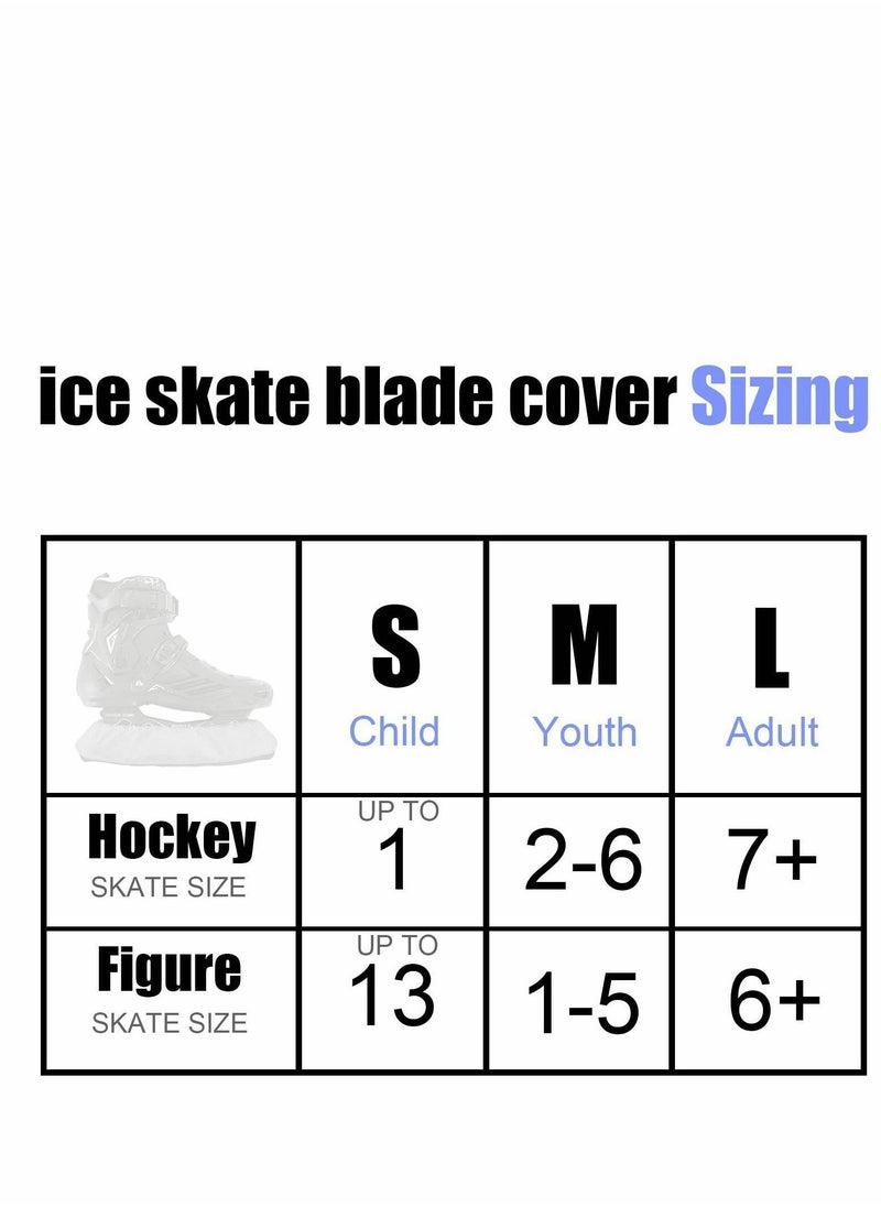 Y&D Ice Skate Blade Covers, Guards, Guards for Hockey Skates, Figure Skates and Skating Soakers Cover Blades Kids Youth Adult - Men Women Boys Girls M  - Image 2
