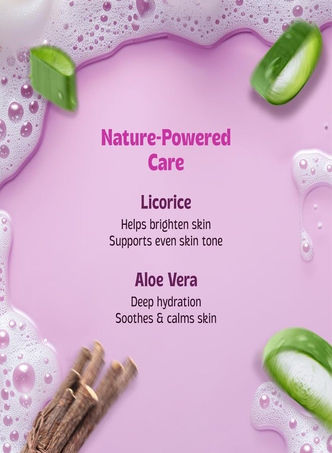VCare Dual Action Body Wash 380 ml | Brightening & Hydrating with Aloe Vera & Licorice | Soap-Free, Paraben-Free For Glowing & Soft Skin | Suitable for All Skin Types - Image 3