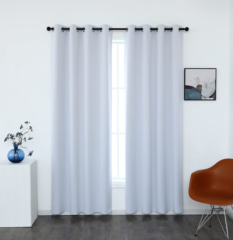 INLINAS 52W x 84L Inch Blackout Curtains for Bedroom  Thermal Insulated  Noise Reduction  Energy Saving Set of 2 Panels  Off White - Image 1