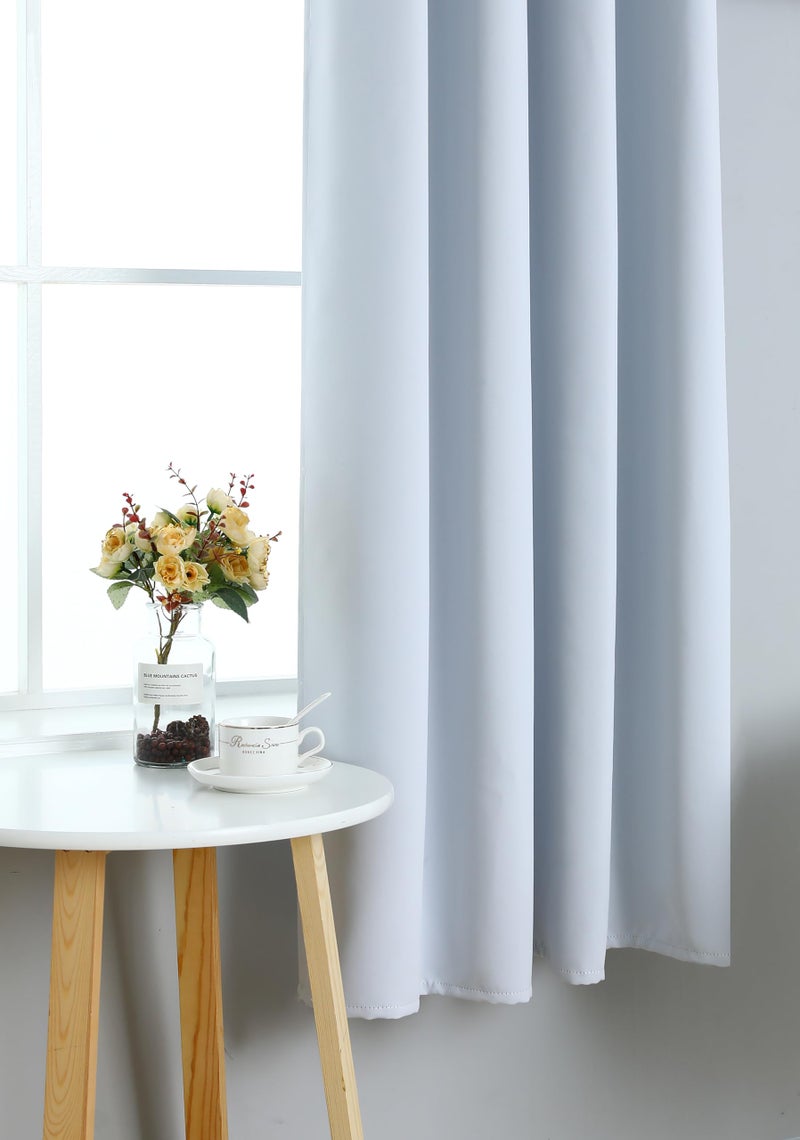 INLINAS 52W x 84L Inch Blackout Curtains for Bedroom  Thermal Insulated  Noise Reduction  Energy Saving Set of 2 Panels  Off White - Image 4