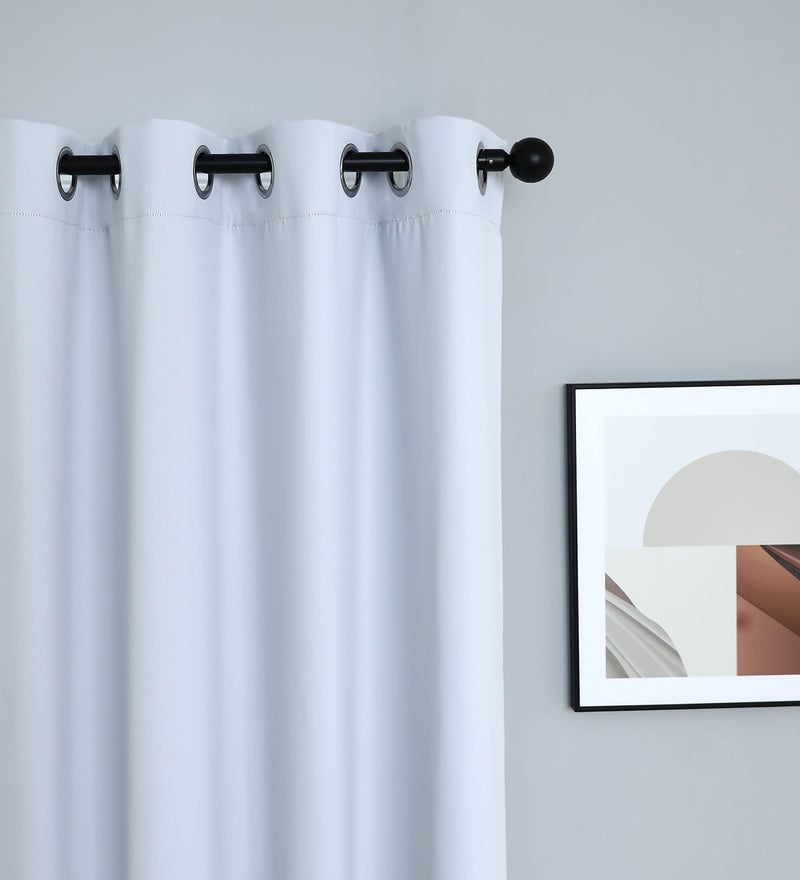 INLINAS 52W x 84L Inch Blackout Curtains for Bedroom  Thermal Insulated  Noise Reduction  Energy Saving Set of 2 Panels  Off White - Image 5