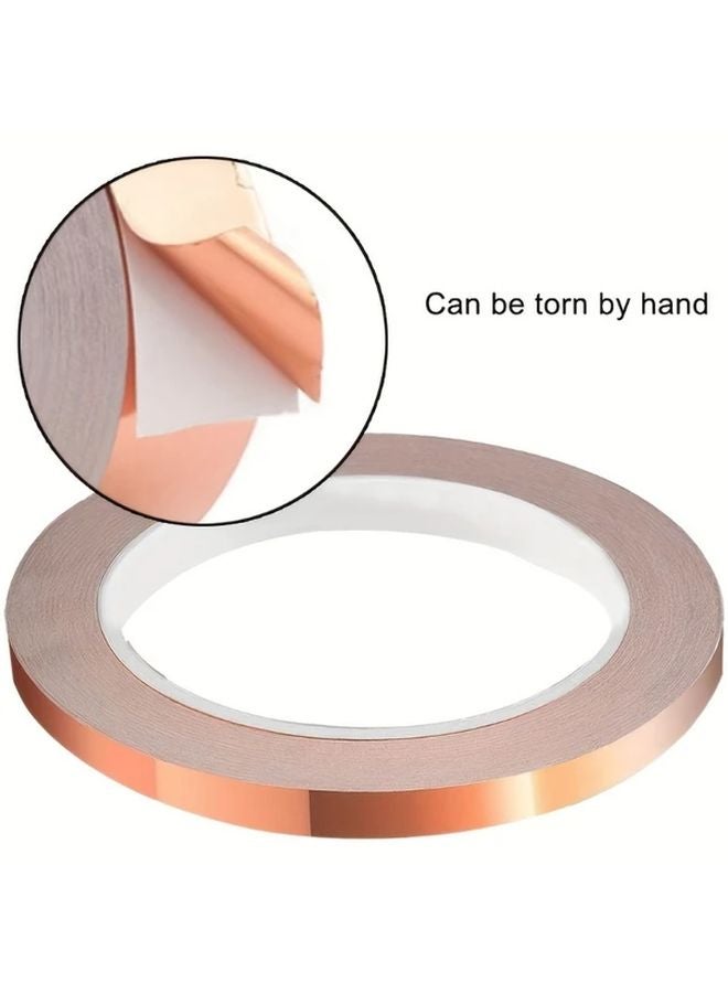 Rose Golden Copper Foil Tape 0 2 Inch Single Sided Conductive EMI Shielding Heat Resistant - Image 1