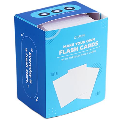 Turron Blank Index Flash Cards (300, White, 3 x 5 Inch, Dotted) - Image 1