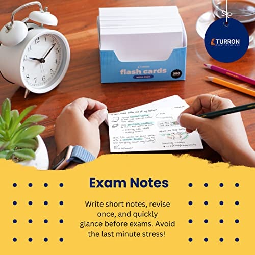 Turron Blank Index Flash Cards (300, White, 3 x 5 Inch, Dotted) - Image 4