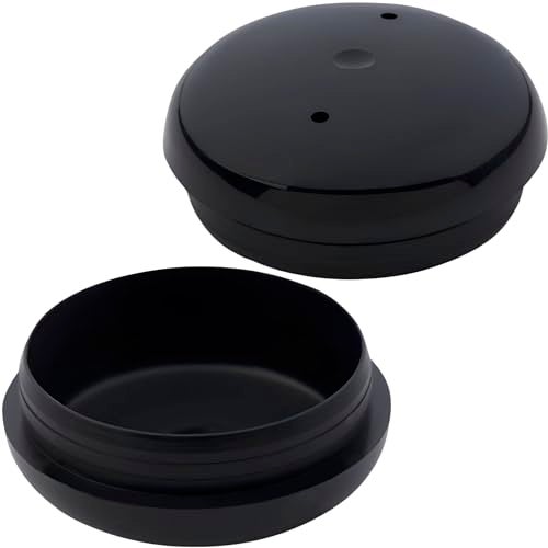 Project Patio 1-1/2" Wrought Iron Patio Furniture Feet Caps - Round Plastic Outdoor Metal Table and Chair Floor Protector Glide Replacement Parts (24 Pack) - Image 1