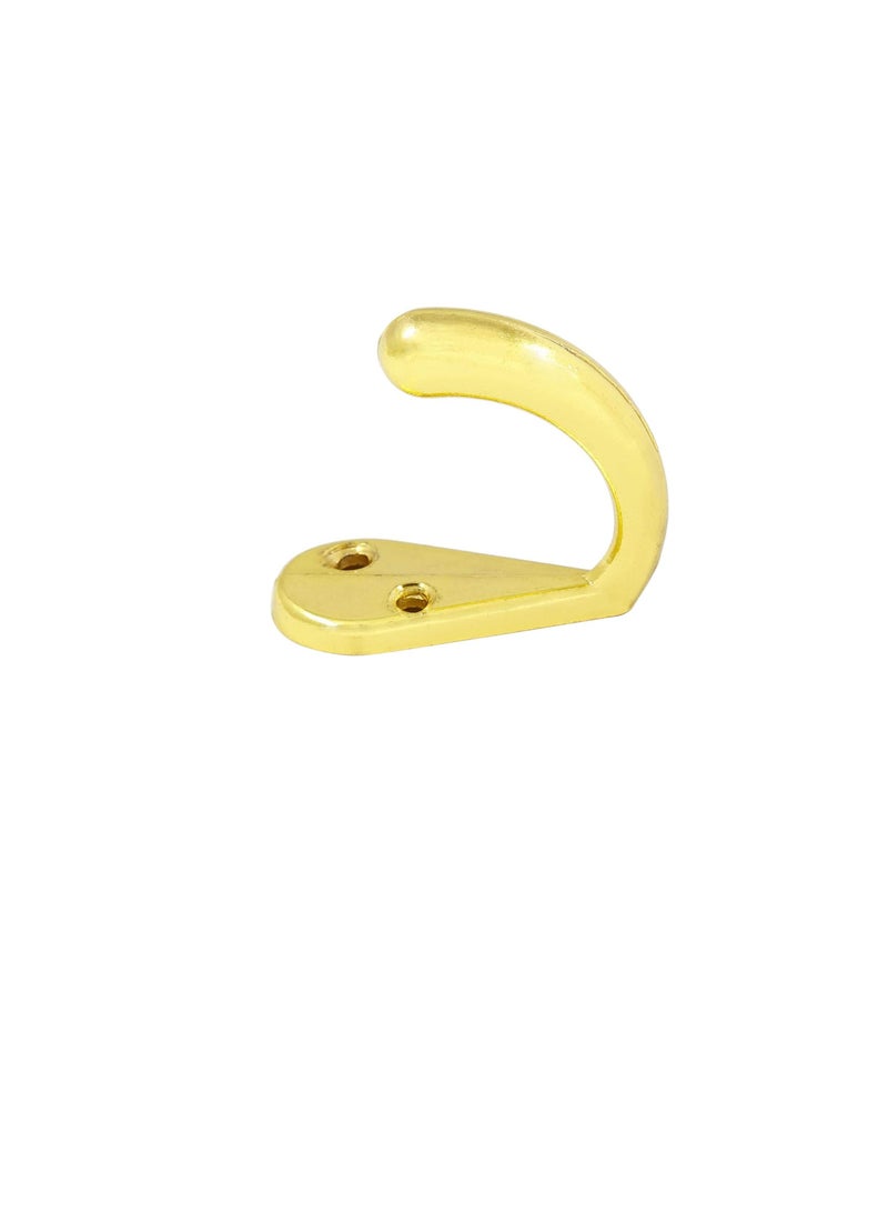 Metal Single Coat Hook Wall Hanger, Gold  - Image 2