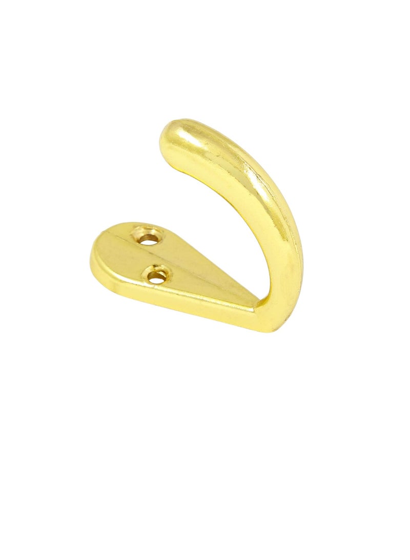 Metal Single Coat Hook Wall Hanger, Gold  - Image 1