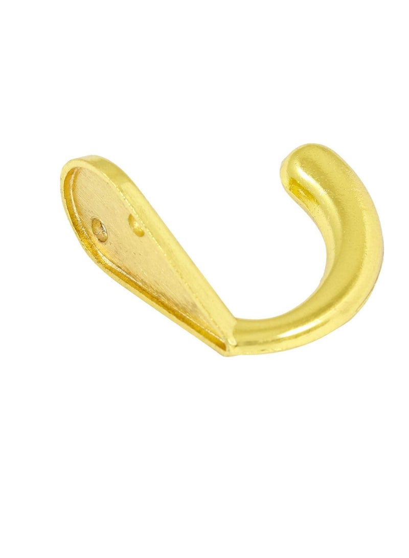 Metal Single Coat Hook Wall Hanger, Gold  - Image 3