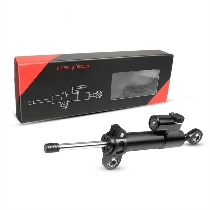 CNC Motorcycle Steering Damper Safety Control 255MM Black Color - Image 2