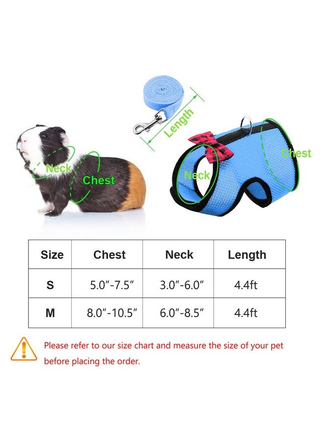 Rypet Guinea Pig Harness and Leash - Soft Mesh Small Animal Harness with Safe Bell, No Pull Comfort Padded Vest for Guinea Pigs, Ferret, Chinchilla and Similar Small Animals - Image 2