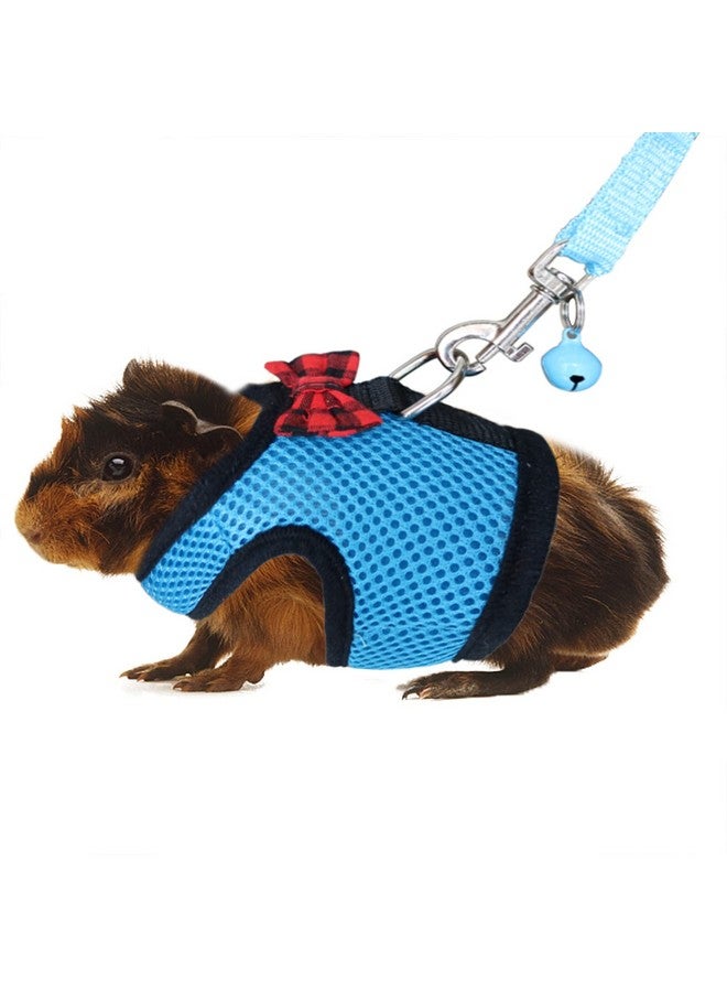 Rypet Guinea Pig Harness and Leash - Soft Mesh Small Animal Harness with Safe Bell, No Pull Comfort Padded Vest for Guinea Pigs, Ferret, Chinchilla and Similar Small Animals - Image 1