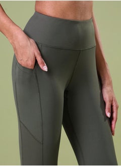 Technosport Logo Print Exposed Seam Leggings by Styli  - Image 5