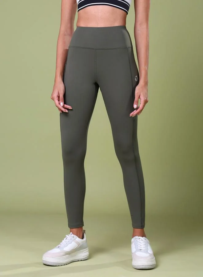 Technosport Technosport Logo Print Exposed Seam Leggings