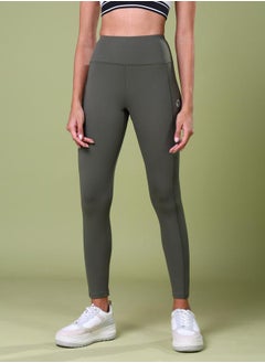 Technosport Logo Print Exposed Seam Leggings by Styli  - Image 3