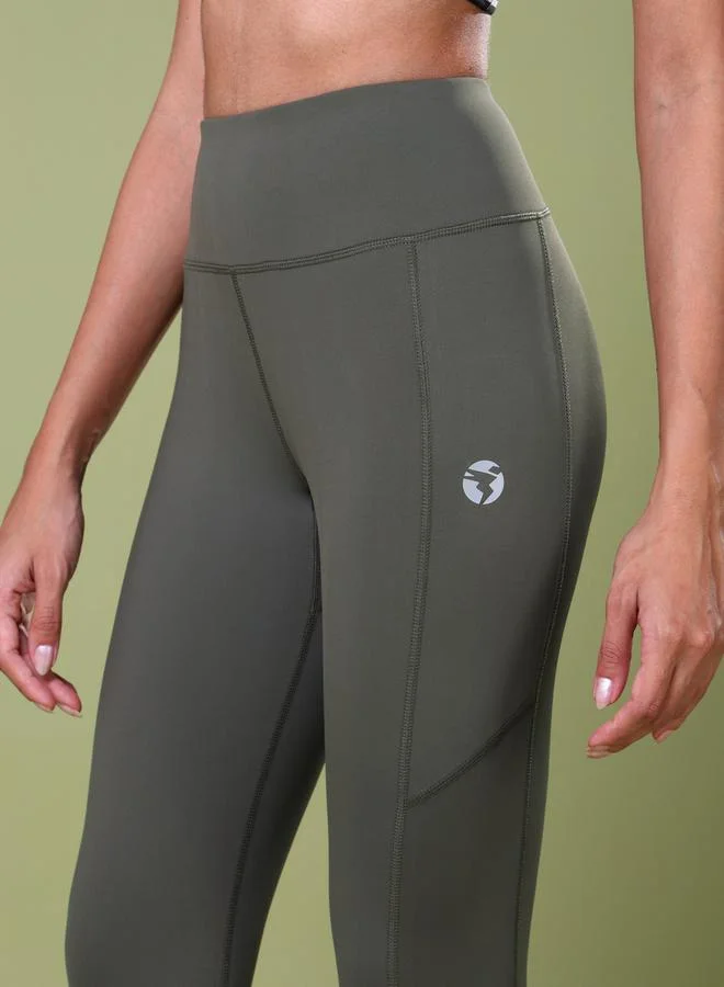Technosport Technosport Logo Print Exposed Seam Leggings