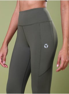 Technosport Logo Print Exposed Seam Leggings by Styli  - Image 4