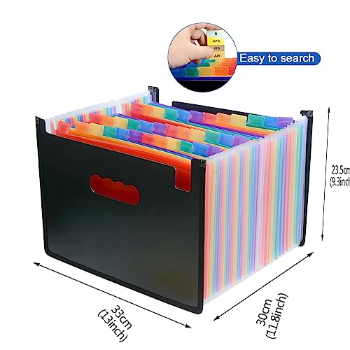Penck Expanding File Folder 36 Pockets, Large Capacity Multicolored Portable Accordion A4 Document Organizer – Works on Letter Size and A4 Size for Home/Office/Business/Study - Image 2
