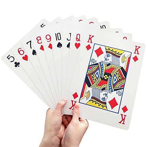 Yuanhe Jumbo Large Playing Cards Giant Deck of Cards Oversized Full Deck Huge Poker for Casino Party Decorations 8x11 inch - Image 1