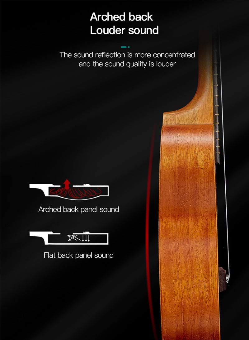 AKLOT Ukulele, AKLOT Concert Ukelele Solid Mahogany 23 inch for Professional Beginners Adults Kit with Free Online Courses and Uke Accessories, AKC23 - Image 4