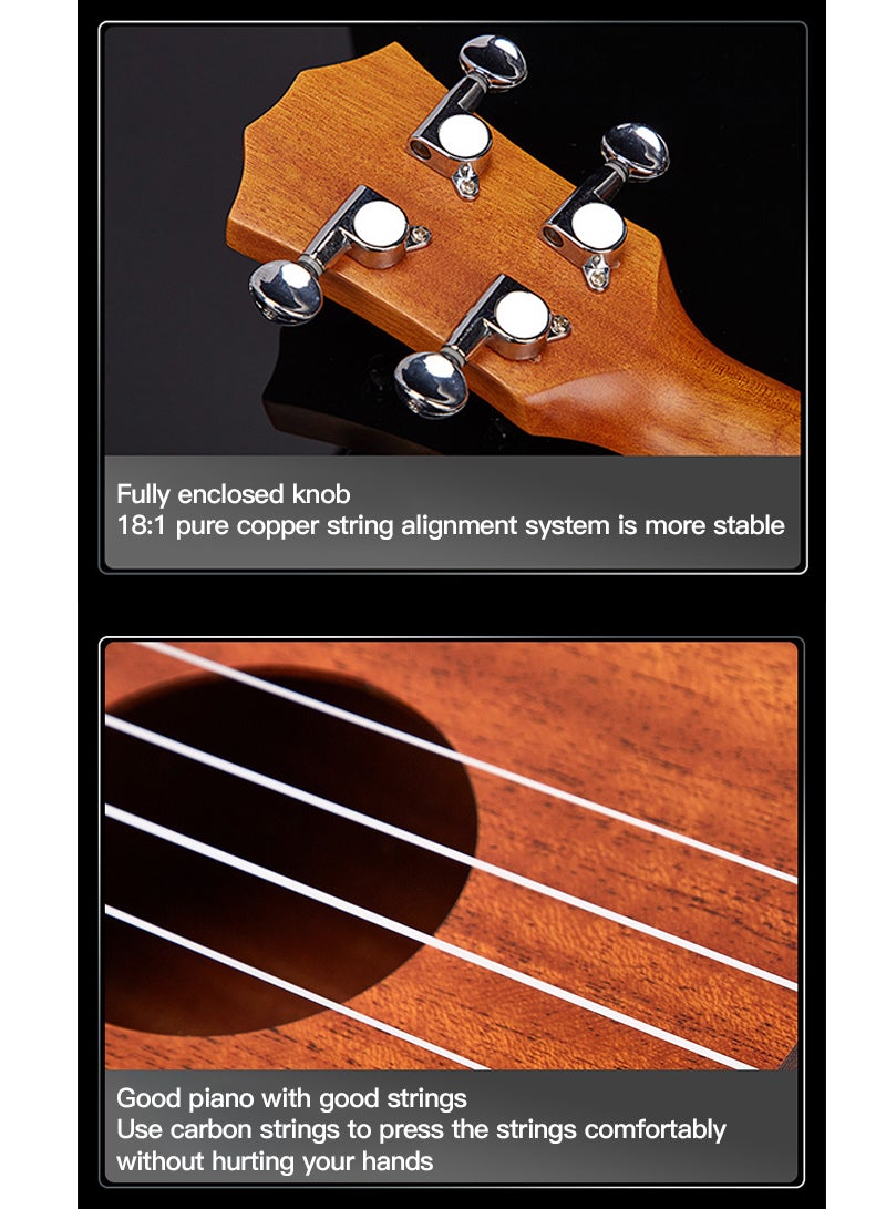 AKLOT Ukulele, AKLOT Concert Ukelele Solid Mahogany 23 inch for Professional Beginners Adults Kit with Free Online Courses and Uke Accessories, AKC23 - Image 3