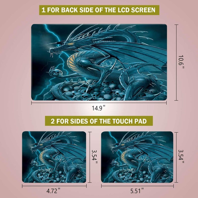 ARS Laptop Skin Sticker Decal for 12"–15.6" Laptops | Universal Vinyl Cover for 12, 13, 13.3, 14, 15, 15.4, 15.6 Inch Notebook PC | Waterproof, Removable Protective Skin + 2 Free Wrist Pads - Image 2