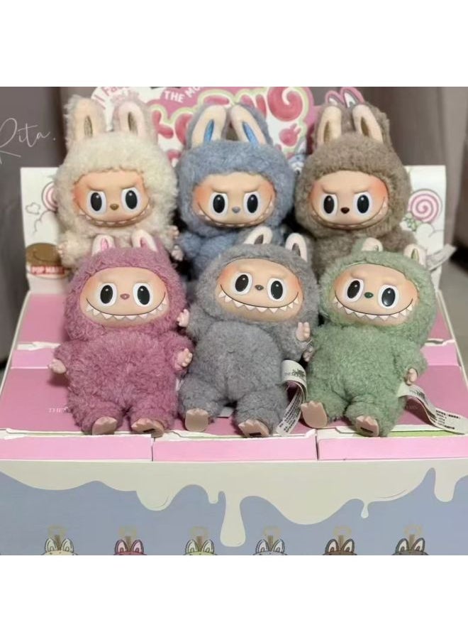 null - Labubu Generation Blind Box معكرون لطيف من القطيفة قلادة دمية عصرية ألعاب Bubble Mart-اللون: جيل من Labubu [dou Dou Dou Dou] - Image 1