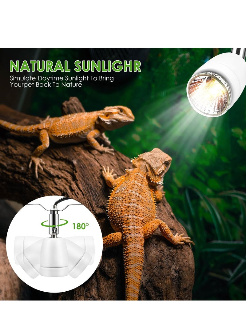 Reptile Heat Lamp Holder with Dimmer Switch, E27 Bulb 400W Rotatable Heat Lamp Socket, Ceramic Bulb Holder for Lizard, Turtle, Tortoise, and Reptile Ceramic Lamps, Bulbs Not Included