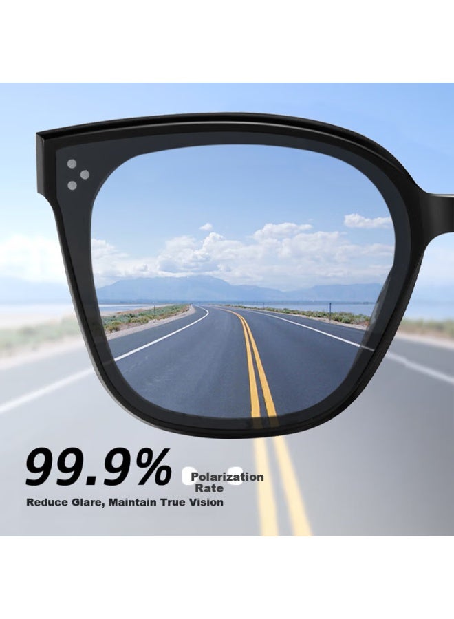 Caponi Women's Sungl, Uv Protection, Polarized, For Driving, New Large Face, High-end Look, Makes Face Appear Smaller - Image 3