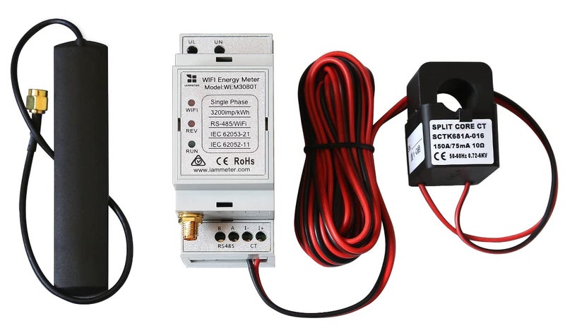 IAMMETER Bi-directional, Din Rail,Split Core CT,Solar PV System monitoring,Power Usage Monitor, Modbus TCP/RTU, Home-Assistant,NodeRed,Openhab,Iobroker,Single Phase Energy Meter,WiFi,150A,60Hz,CE,FCC - Image 1