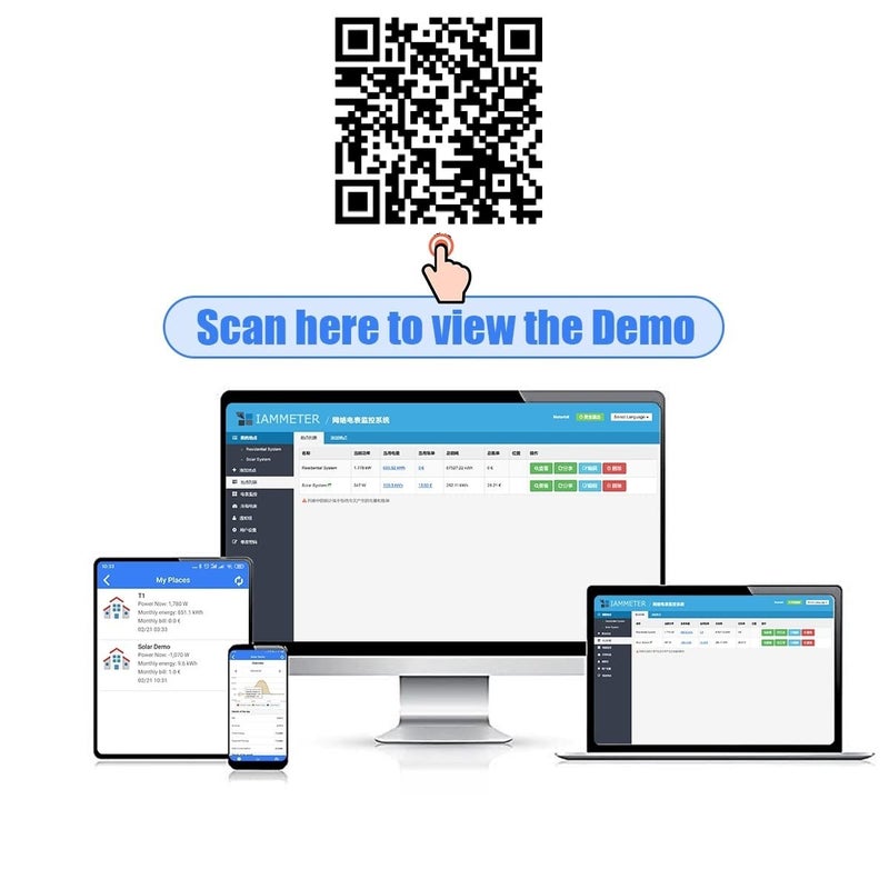 IAMMETER Bi-directional, Din Rail,Split Core CT,Solar PV System monitoring,Power Usage Monitor, Modbus TCP/RTU, Home-Assistant,NodeRed,Openhab,Iobroker,Single Phase Energy Meter,WiFi,150A,60Hz,CE,FCC - Image 2
