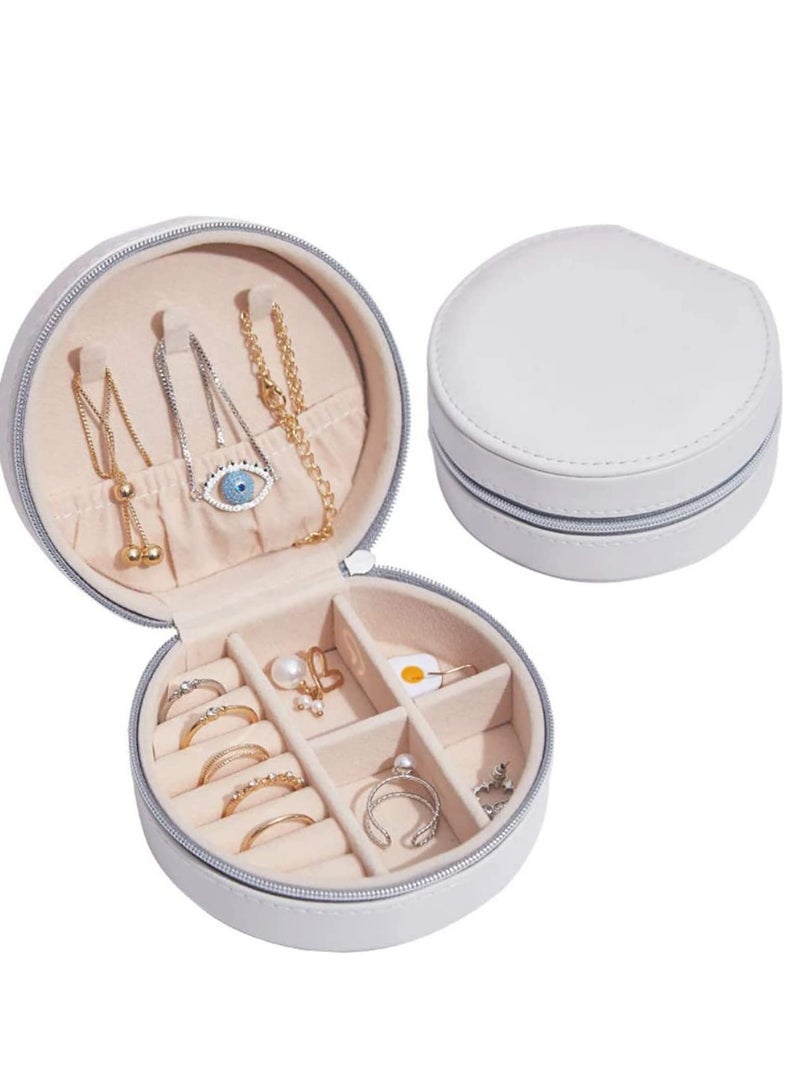 Travel Jewelry Box Small Mini Jewelry Organizer Storage Bag Portable Display Case PU Leather Case Jewelry Holder for Women And Girls Necklace Earring Rings Accessories - Image 1