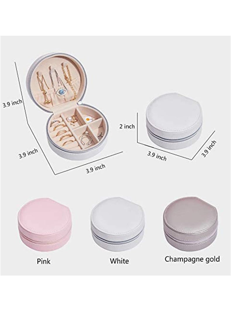 Travel Jewelry Box Small Mini Jewelry Organizer Storage Bag Portable Display Case PU Leather Case Jewelry Holder for Women And Girls Necklace Earring Rings Accessories - Image 5