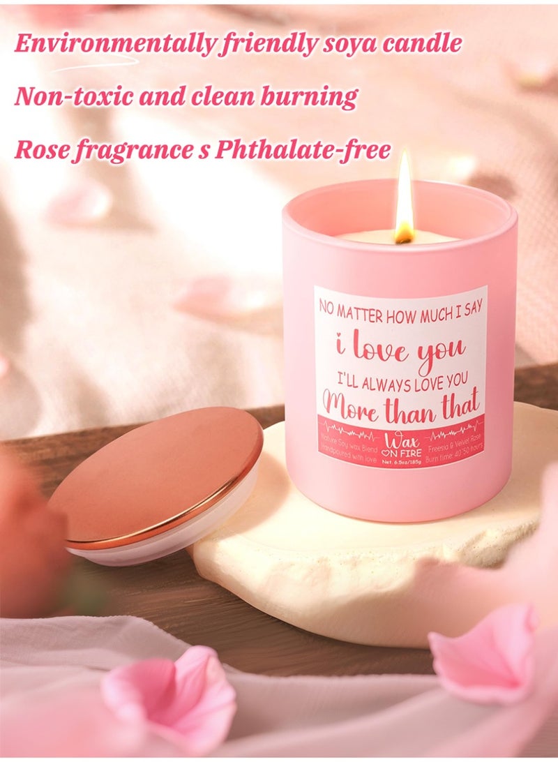 نورهور مجموعة هدايا نسائية 11 قطع، صندوق سبا مع كوب زجاجي وشموع معطرة، هدية عناية ذاتية مثالية لأعياد الميلاد والذكرى ويوم الحب - Image 4