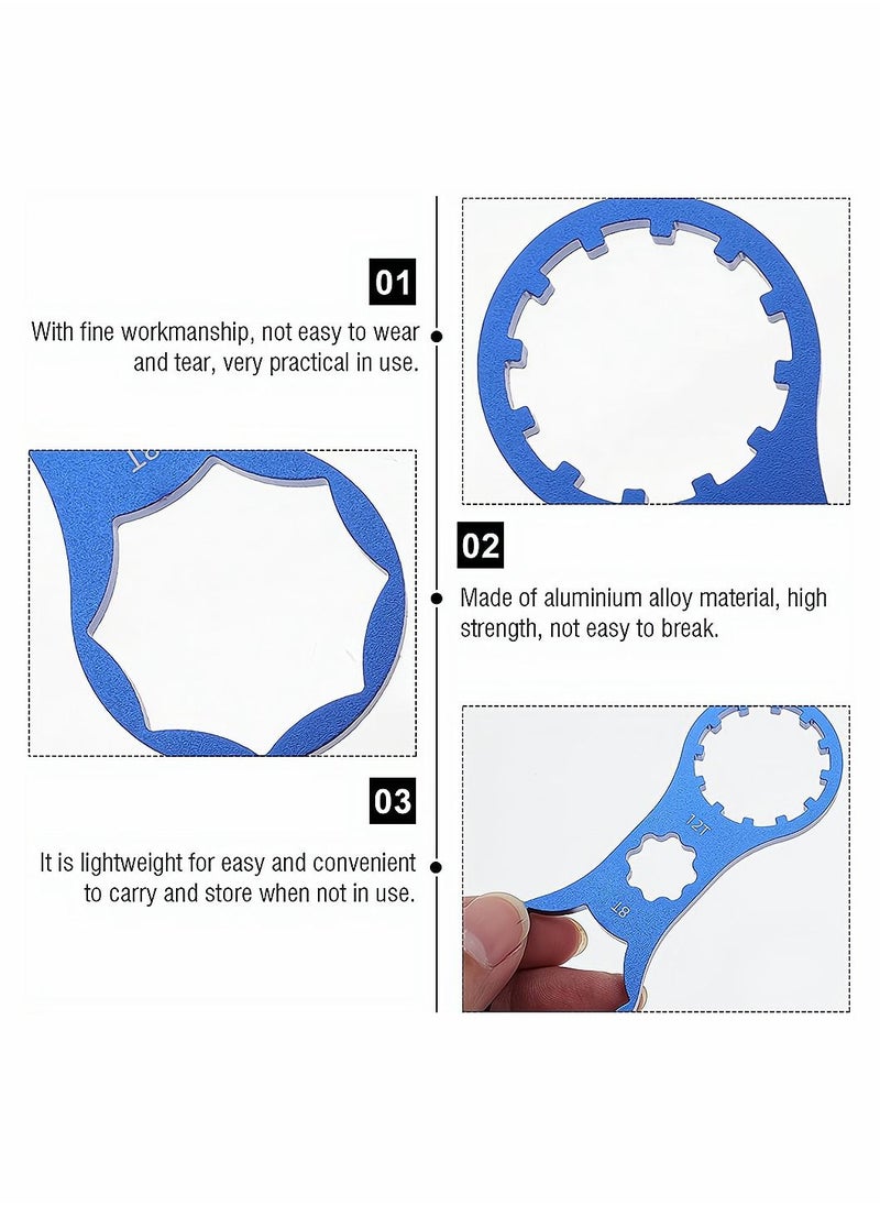 Y&D Bicycle Wrench, Bike Front Fork Shoulder Cover Wrench Cap Removal and Installation Spanner Tool, Repair Tool for XCM/XCT/RST MTB Bike, 2 Pcs, Blue Red  - Image 5