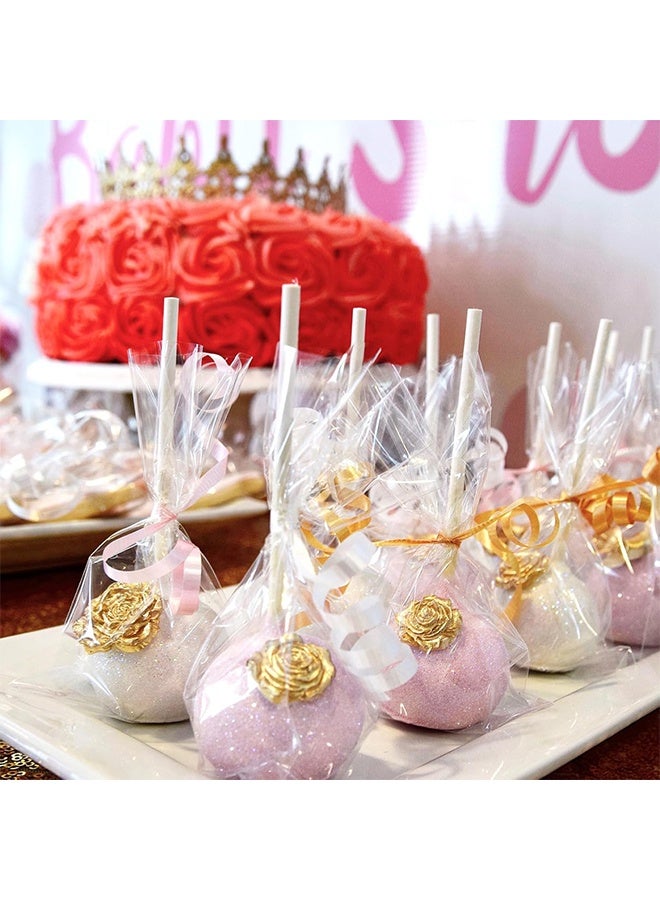 600Pcs DIY Lollipop Three-Piece Packaging Bag for Individually Wrapped Cake Pops, Cakesicles,Candies, Chocolates, Marshmallow, Macarons, Cookies(White) - Image 5
