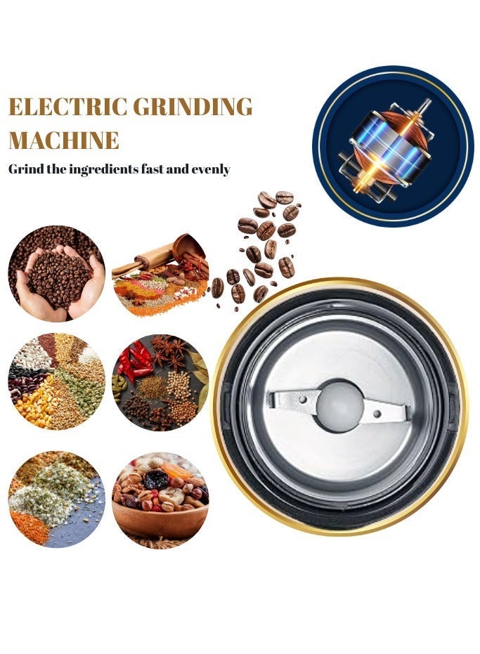 RAF Electric Coffee & Spice Grinder – 300W, Stainless Steel Blade, 26500 RPM High-Speed Multifunctional Grinder for Coffee Beans, Spices, Nuts, Herbs & Seeds - Image 4