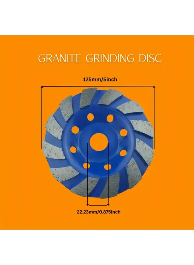 Blue 100mm Diamond Cup Wheel Heavy Duty Extra Thick Tungsten Carbide Teeth For Concrete Marble Granite Brick - Image 3