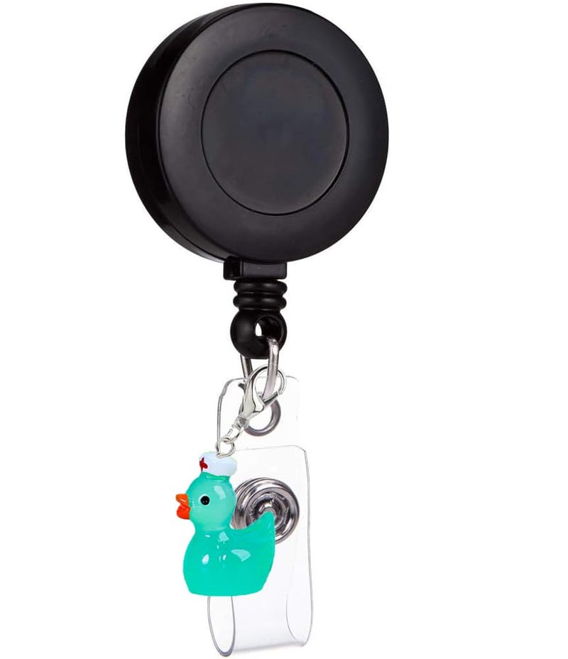 MEYAGO 8PCS Nurse Ducky Badge Reel Charm Set â€“ Cute Rubber Duckie Badge Buddy, Keychain, Zipper Pull, Stitch Marker for CNA RN LPN Pediatric NICU Labor & Delivery Nurse Accessories - Image 2
