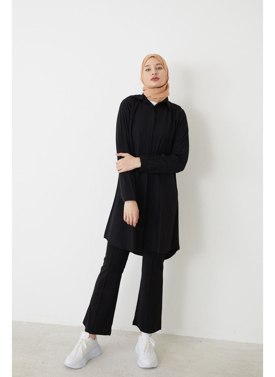 Hidden Placket Long Tunic-Black - pzsku/ZD01BA08F17E0586C773DZ/45/_/1740639300/f4810b40-2332-4ea5-80d2-9a2b271eecf6