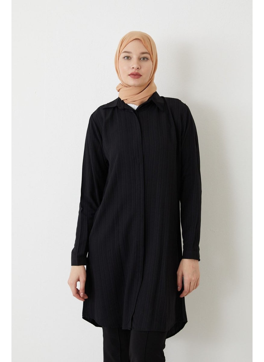 Hidden Placket Long Tunic-Black - pzsku/ZD01BA08F17E0586C773DZ/45/_/1740639302/74801cc1-a11b-4e5b-a4eb-b5f61e595187