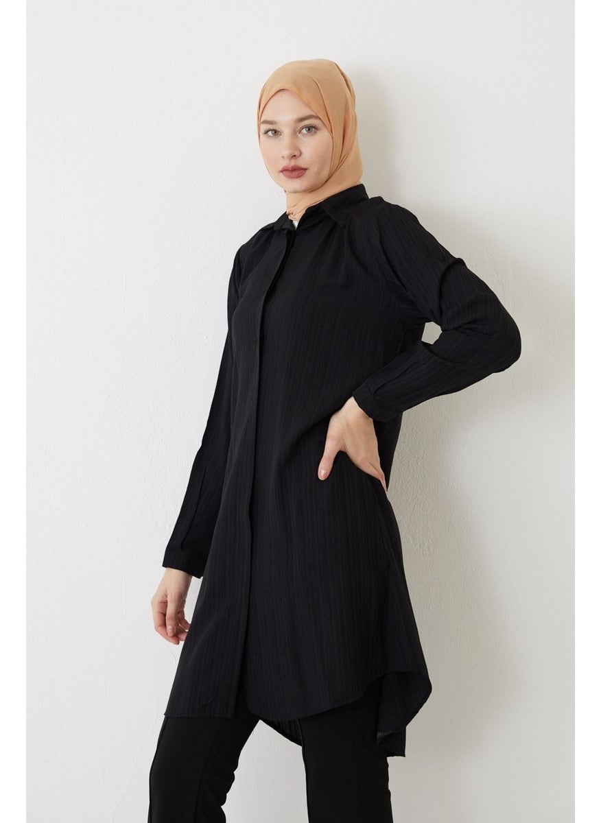 Hidden Placket Long Tunic-Black - pzsku/ZD01BA08F17E0586C773DZ/45/_/1740639304/8618f423-b954-4ae4-b00f-adbb02d9636b