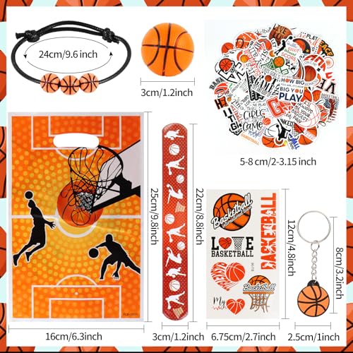 Kolewo4ever 294 Pieces Basketball Party Supplies Set Bulk Sports Goodie Bag Fillers for Sports Party Gifts Bags Basketball - Image 5