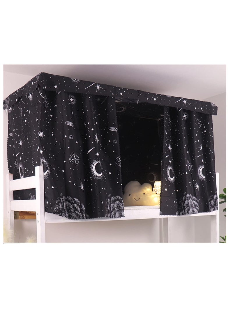 MioCloth MioCloth Bunk Bed Curtains Dormitory Room Lightproof Decorative Roomate Privacy Cover Canopy Photo Background Decor Backdrop Blackout Curtain Stars  - Image 1