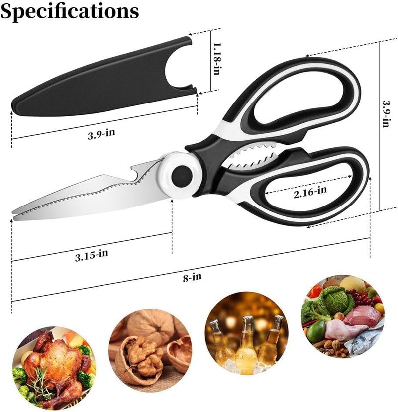 Vruta Multipurpose Versatile Scissors for Kitchen Stainless Steel Kitchen Scissors for Vegetables, Cucumbers, Peppers, Garlic, Herbs, & Bottle Opener Food Scissors Vegetables Scissor (Ultra Sharp) - Image 2